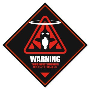 Cuadro Tipo Señal Decorativa - Evangelion - Warning Third Impact Imminent
