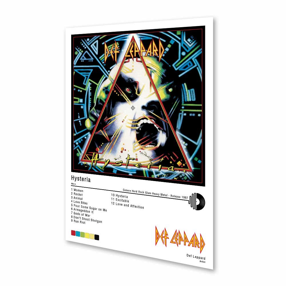 Póster - Def Leppard - Hysteria - 1987